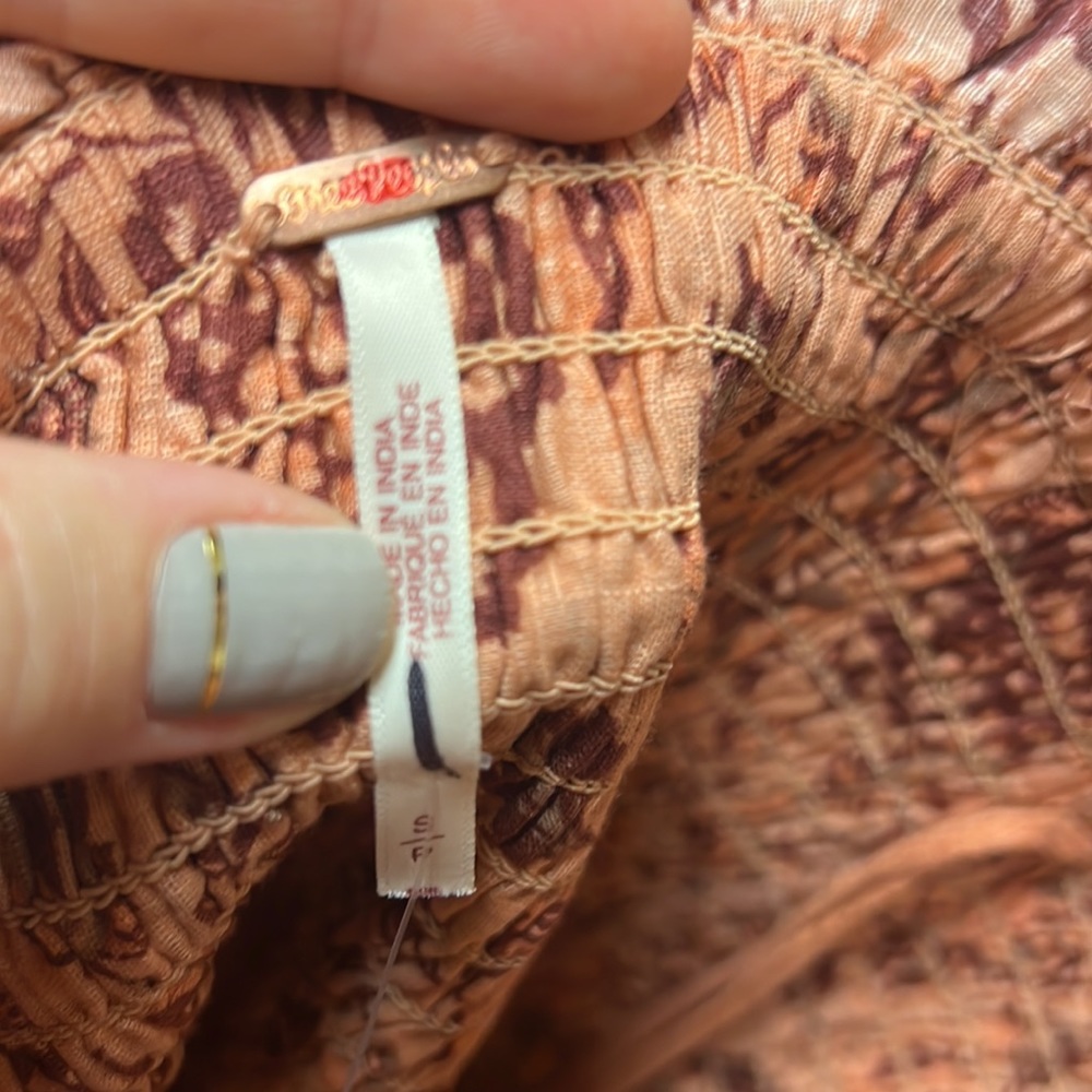 Free People Apricot Combo Dress, size small - Picture 7 of 7